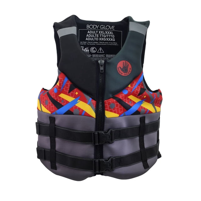 Body Glove EvoGen Adult Life Jacket PFD Adjustable Water Safety Vest Durable Flotation Vest for Boating Kayaking and Fishing