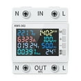 thumbnail image 2 of Voltage Tuya WiFi  Power Meter Color Screen 2P Multi-function AC Energy Meter Mobilephone Remotely APP Control 170-270V/63A Voltage And Current Meter Standard Rail Mounting, 2 of 7