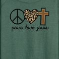 thumbnail image 3 of Instant Message - Peace Love Jesus - Women's Lightweight French Terry Long Sleeve Shirt, 3 of 6