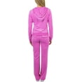 thumbnail image 2 of ToBeInStyle Women's Velour Tracksuit Zip-Up Hooded Jacket and Matching Pants, 2 of 9