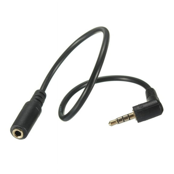 ROCKROK 3.5mm 4Pole 90°Angled Male to Female AUX Audio OMTP interchange CTIA Cable New