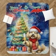 thumbnail image 4 of Merry Christmas and Happy New Year Santa Poodle Holiday Xmas Winter 2025 Cozy Sherpa Blanket Poodles Dog Lover Gifts Idea Warm Soft Throw Blanket - 00024, 4 of 5