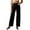 Black, variant on Women's Pants, Effortless Everyday Women's Casual Pants with High Waist and Wide Leg for Comfortable Travel Khaki S
