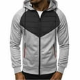 thumbnail image 4 of Xzbqbs Mens Track Jacket Casual Hoodies for Men with Zipper Pocket Full Zipper Long Sleeve Lightweight Hooded Sweatshirt Jacket, 4 of 7