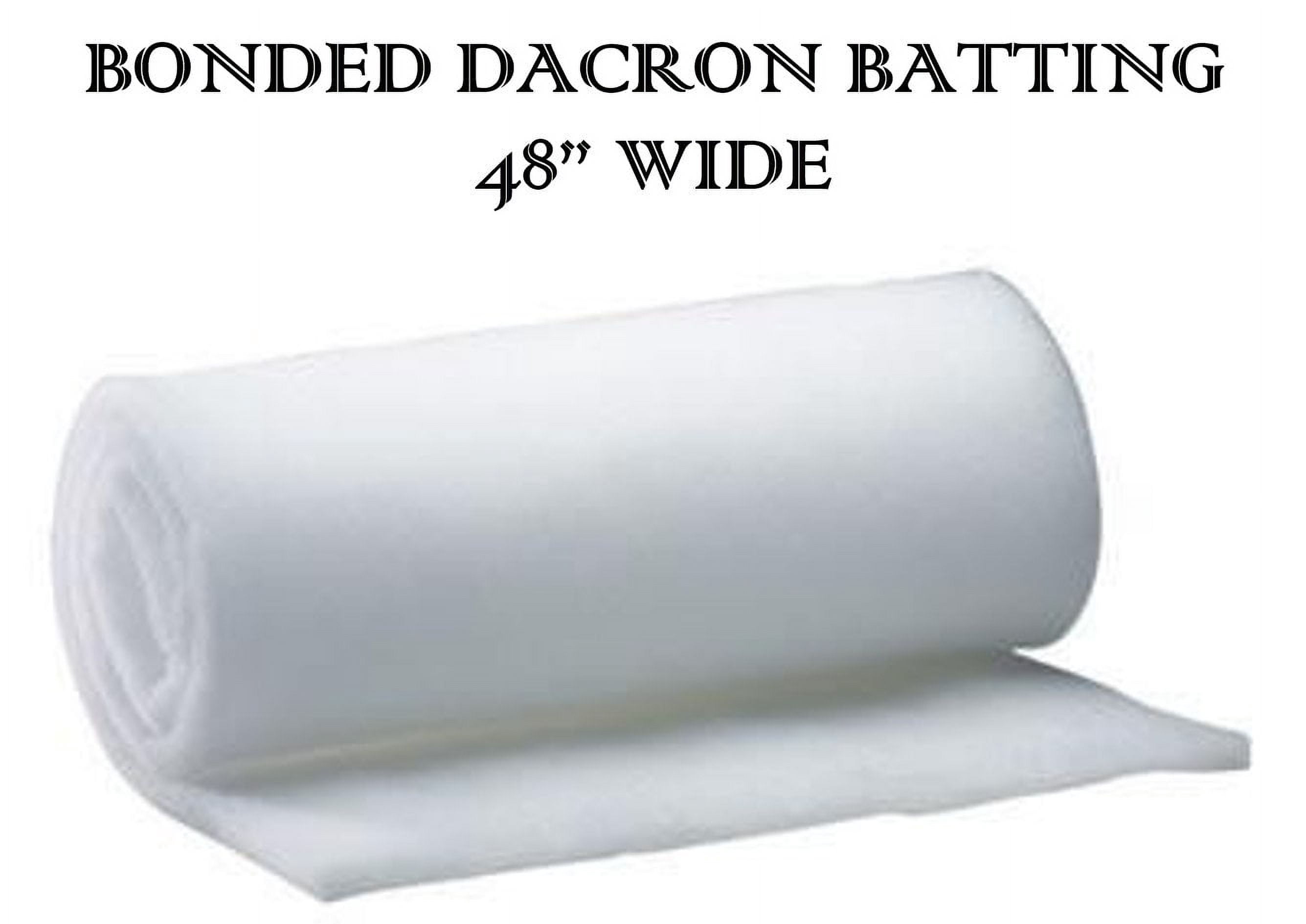 AK TRADING Wide Bonded Dacron Upholstery Grade Polyester Batting, 15 yd, 48" W