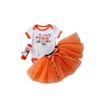 thumbnail image 3 of Inevnen 3pcs Newborn Baby Girls Princess Romper Outfit My 1st Halloween Tutu Skirt with Headwear, 3 of 7