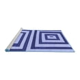 thumbnail image 2 of Ahgly Company Machine Washable Indoor Rectangle Oriental Blue Modern Area Rugs, 6' x 9', 2 of 4
