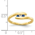 thumbnail image 7 of 14K Yellow Gold Sapphire and Diamond Ring Size 7, 7 of 7