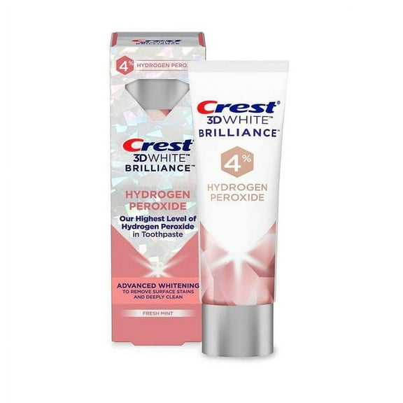 Crest 3D White Brilliance Whitening Toothpaste w/Hydrogen Peroxide Fresh Mint 3.8oz