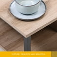 thumbnail image 4 of Homooi Modern Wood and Metal Coffee Table with Storage, Oak/Black, 4 of 6