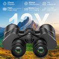 thumbnail image 6 of Juyafio 12x50 Binoculars for Adults,HD Binoculars with Low Light Night Vision, Clear FMC BAK4 Prism Lens, Binoculars for Hunting Birds Watching Traveling Stargazing Outdoor Sport, Black, 6 of 8