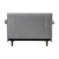 thumbnail image 4 of Artdeco Home Boston Convertible Futon Chair Velvet Gray Pine, Velvet Medium Pillows Included, Multi-Position 6 in Sofa, Futon Chair, 4 of 6