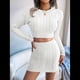 thumbnail image 5 of Conjunto de 2 Piezas de Suéter Ajustado y Minifalda para Mujer, Jersey de Larga con Top Corto de Punto . L, 5 of 10