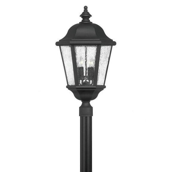 4 Light Extra Large Outdoor Low Voltage Post or Pier Mount Lantern in Traditional Style 15 inches Wide By 27.75 inches High-Black Finish-E26 Medium
