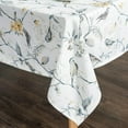 thumbnail image 4 of Spring Summer Tablecloths Wrinkle Free Anti-Fading Table Cloth Linen Grey Birds and Floral Rectangle Table Cover for Kitchen Dining, Party, Holiday, Buffet and Wedding, 4 of 5