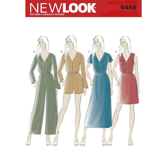 NEW LOOK Motif 6468 Combinaison et Robe Misses Chaque en Deux Longueurs