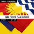 thumbnail image 5 of G128 Combo Pack: 6 Ft Tangle Free Aluminum Spinning Flagpole (White) & Kiribati I-Kiribati Flag 3x5 Ft, LiteWeave Pro Series Printed 150D Polyester | Pole with Flag Included, 5 of 9