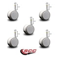 thumbnail image 2 of 2.375 Inch MRI Safe Casters – 7/16 Grip Ring Stem – Set of 5 – Service Caster, 2 of 2