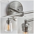 thumbnail image 3 of KAWOTI Bathroom Light Fixtures, 3-Light Modern Vanity Light over Mirror, Wall Lamp with Clear Glass Shades, E26 Socket (Brushed Nickel), 3 of 7