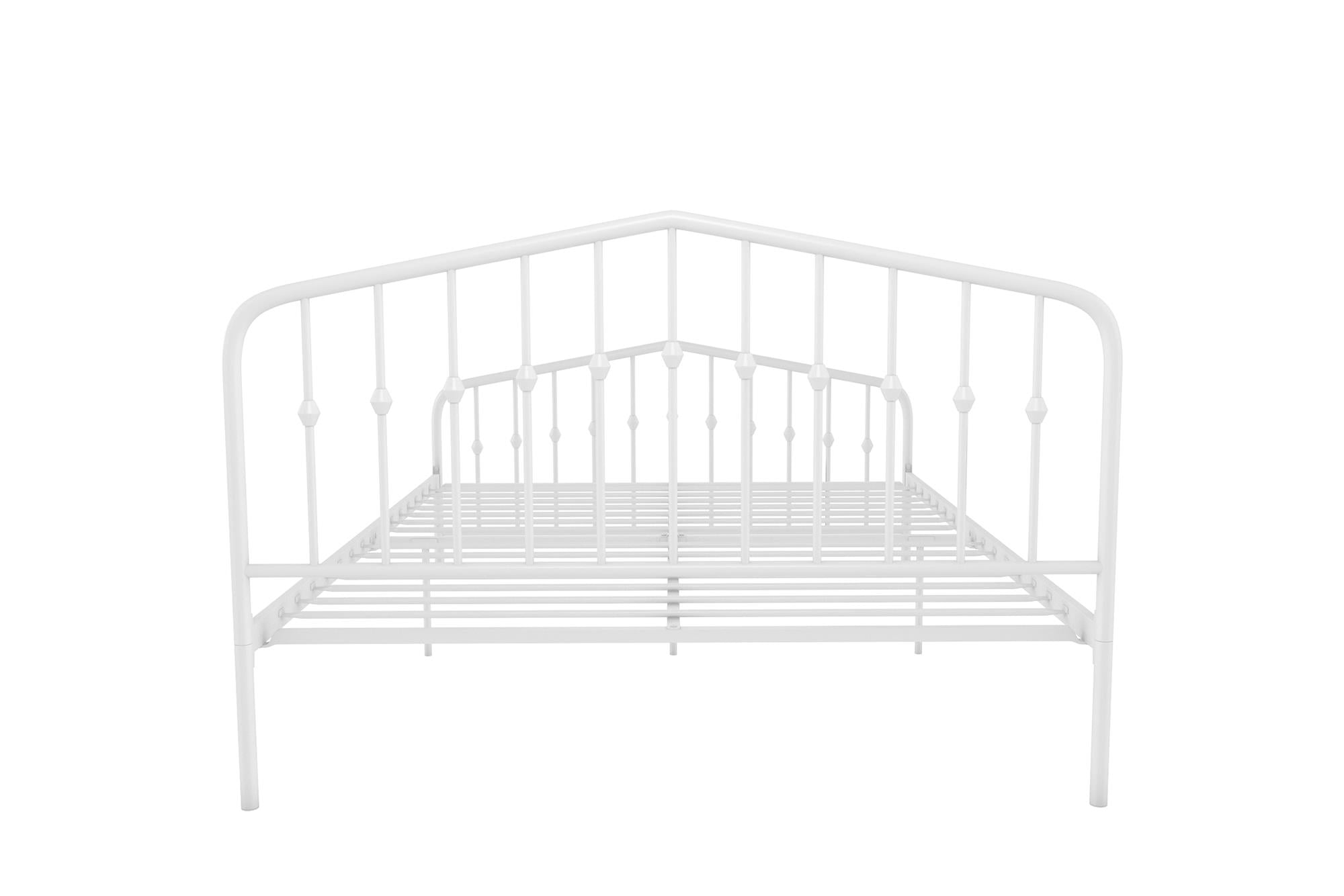Novogratz Bushwick Metal Bed, Full, Off White