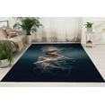 thumbnail image 2 of Woman Dances in Water Rugs, Surreal Rugs, Modern Rug, Gift Rug, Hallway Rug, Round Rug, Handmade Gift, Office Rug, Customs Rug, 2'x3' - 60x90 cm, 2 of 8