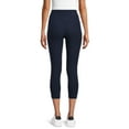 thumbnail image 3 of Time and Tru Women's High Rise Knit Capri Leggings, 3 of 5