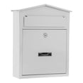 thumbnail image 1 of veasfak Wall Mount Lockable Mailbox Letterbox Iron Durability Large Capacity Mail Letter White, 1 of 9