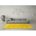 thumbnail image 3 of Ahgly Company Machine Washable Indoor Rectangle Abstract Yellow Modern Area Rugs, 8' x 12', 3 of 4