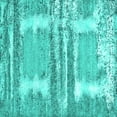 thumbnail image 1 of Ahgly Company Machine Washable Indoor Square Oriental Turquoise Blue Industrial Area Rugs, 7' Square, 1 of 4