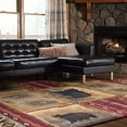 thumbnail image 2 of Sierra Bear Novelty Lodge Pattern Red Rectangle Area Rug, 4' x 5', 2 of 10