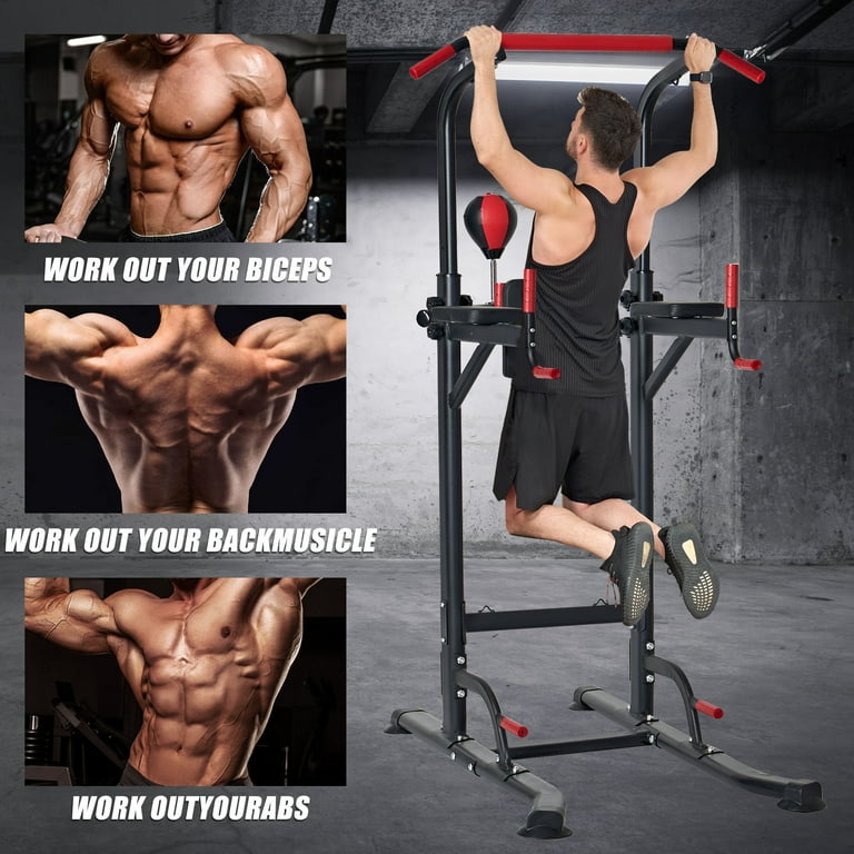 Soges Power Tower Gym Machine: Dip Station, Chin Pull Up Bar