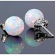 thumbnail image 2 of Deseo Hotselling Piedra Natural Stud Pendiente Blanco Ronda Opal Stud Earring, 2 of 7