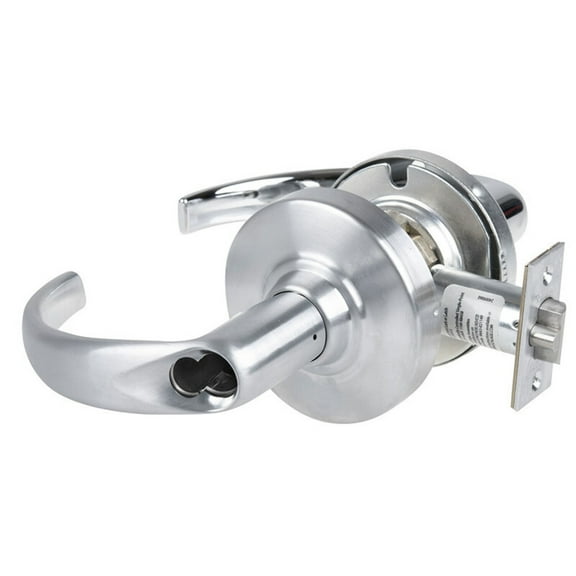 Schlage ND50BD SPA 626 Grade 1 Entrance/Office Lock Sparta Lever SFIC Prep Less Core Satin Chrome Finish Non-Handed