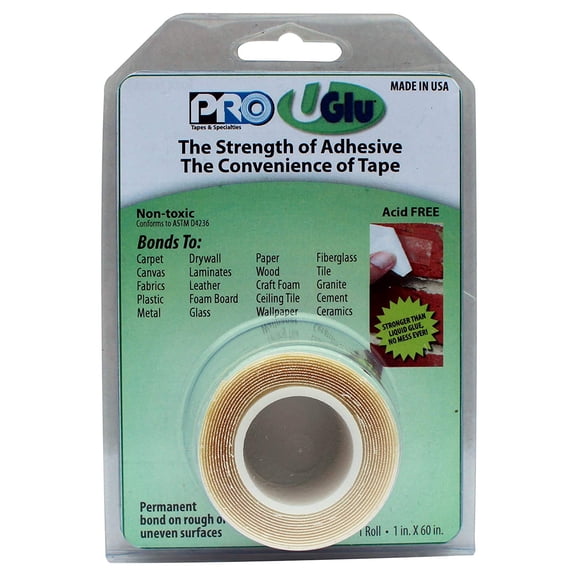 ProTapes 306UGLU500 UGlu 20 Mil Roll 1' Core Clamshell Pack