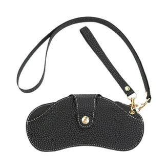 Honrane Hanging Glasses Case Portable Soft Leather Glasses Case
