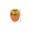 thumbnail image 3 of GoldGiftIdeas Copper Hammered Dry Fruit Jars with Lid (Kulhad Shape), Diwali Return Gifts, Serving Bowls/Sweet Box for Party, Wedding Favor (Pack of 10), 3 of 5
