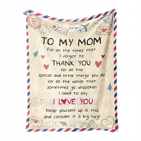 AUQ Throw Blanket,Heartfelt Message Design Throw Blankets,Emotion Express Blanket Cute Blanket,Style1,50*60in