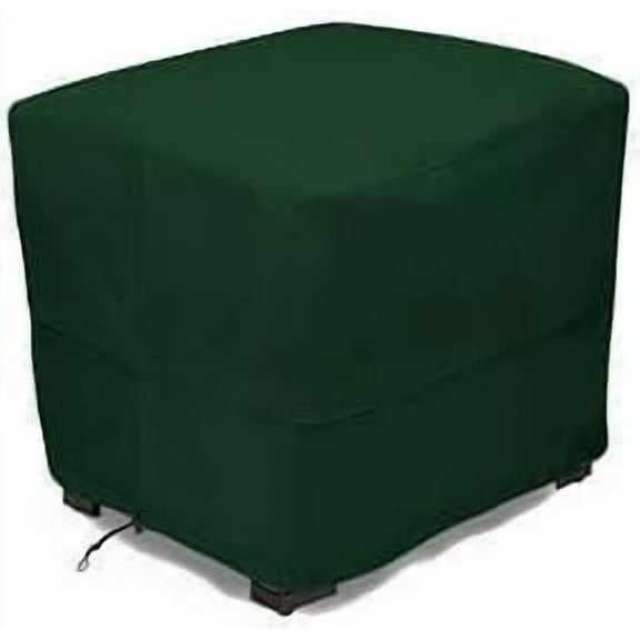 Eevelle Patio Rectangular Ottoman Cover with Marine Grade Fabric - Waterproof Outdoor Ottoman Cover - Furniture Set Covers for Ottoman - Easy to Install - 17"H x 38"L x 28"W, Hunter Green