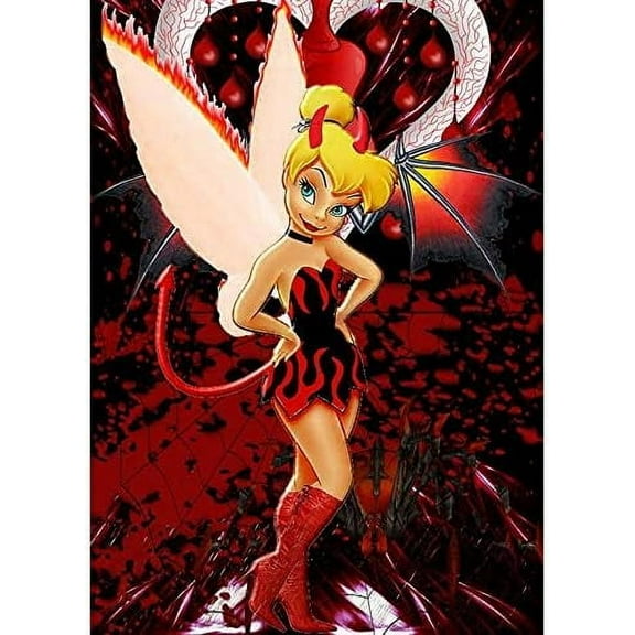 DIY 5D Diamond Painting Kit (for Adults) Diamond Painting "Tinker Bell" - Full Diamond Crystal Rhinestone Embroidery Craft Kit, Can Be Used as Gift, Wall Decoration