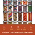 thumbnail image 4 of 24 Pack Airtight Food Storage Container Set - BPA Free Clear Plastic Kitchen and Pantry Organization Canisters with Durable Lids for Cereal, Dry Food Flour & Sugar - Labels, Marker & Spoon Set, 4 of 8