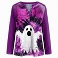 thumbnail image 4 of Godom Women's Halloween Pumpkin T-Shirt Funny Long Sleeve Pullover Tops for Ladies, 4 of 7