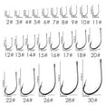 thumbnail image 6 of 50 Pcs Fishing Hooks High Carbon Stainless Steel Barbed Fishing Hooks with Ring Fishing Tackle Accessories, 6 of 8