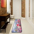 thumbnail image 6 of FREEAM Watercolor Flowers Non-Slip Runner Rug Area Rug Washable Rectangle Rug for Bedroom Living Room Bathroom Hallways Home Decor 72x, 6 of 7