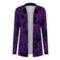 thumbnail image 5 of Floleo Clearance Fall Clothes For Women Fashion Woman Long Sleeve T-Shirt Autumn Open Front Christmas Cardigan Loose Outerwear Printing Blouse Coat Tops Red, 5 of 6