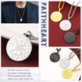 thumbnail image 3 of FaithHeart Norse Viking Compass Necklace for Men Stainless Steel Vegvisir Amulet Guiding Medal Pendant Jewelry Gift for Son Brother Christmas Birthday, 3 of 10
