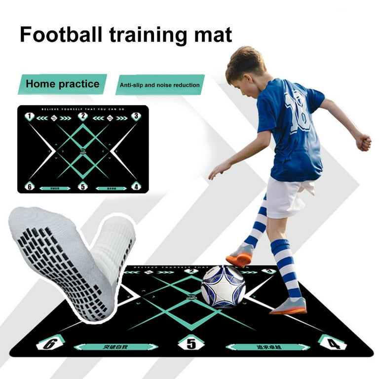 Basketball Dribble Training Mat - Non-Slip Rubber Footstep Mat With Drills For Home Practice