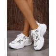 thumbnail image 3 of Mesh Panel Lace Up Front Breathable Chunky Trainers Women Sneakers, 3 of 4