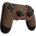 thumbnail image 2 of eXtremeRate Wood Grain Ghost Replacement Faceplate Touchpad Cover, Redesigned Soft Touch Housing Shell Case Touch Pad Compatible with PS4 Slim Pro Controller JDM-040/050/055 - Controller NOT Included, 2 of 9