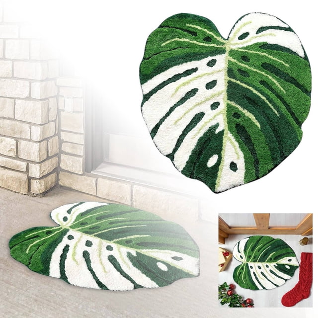 Leaf Floor Mats Non Kitchen Mat For Home Decoration Easy Clean Entry Rug Indoor Outdoor Use