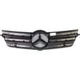 thumbnail image 4 of VioziteGam Grille Assembly Painted Black and Insert with Chrome Molding and Emblem Provision Plastic and Insert Black W/ Chrome Molding for Benz for C230 2002-2003 for C320 2003 1pc, 4 of 9